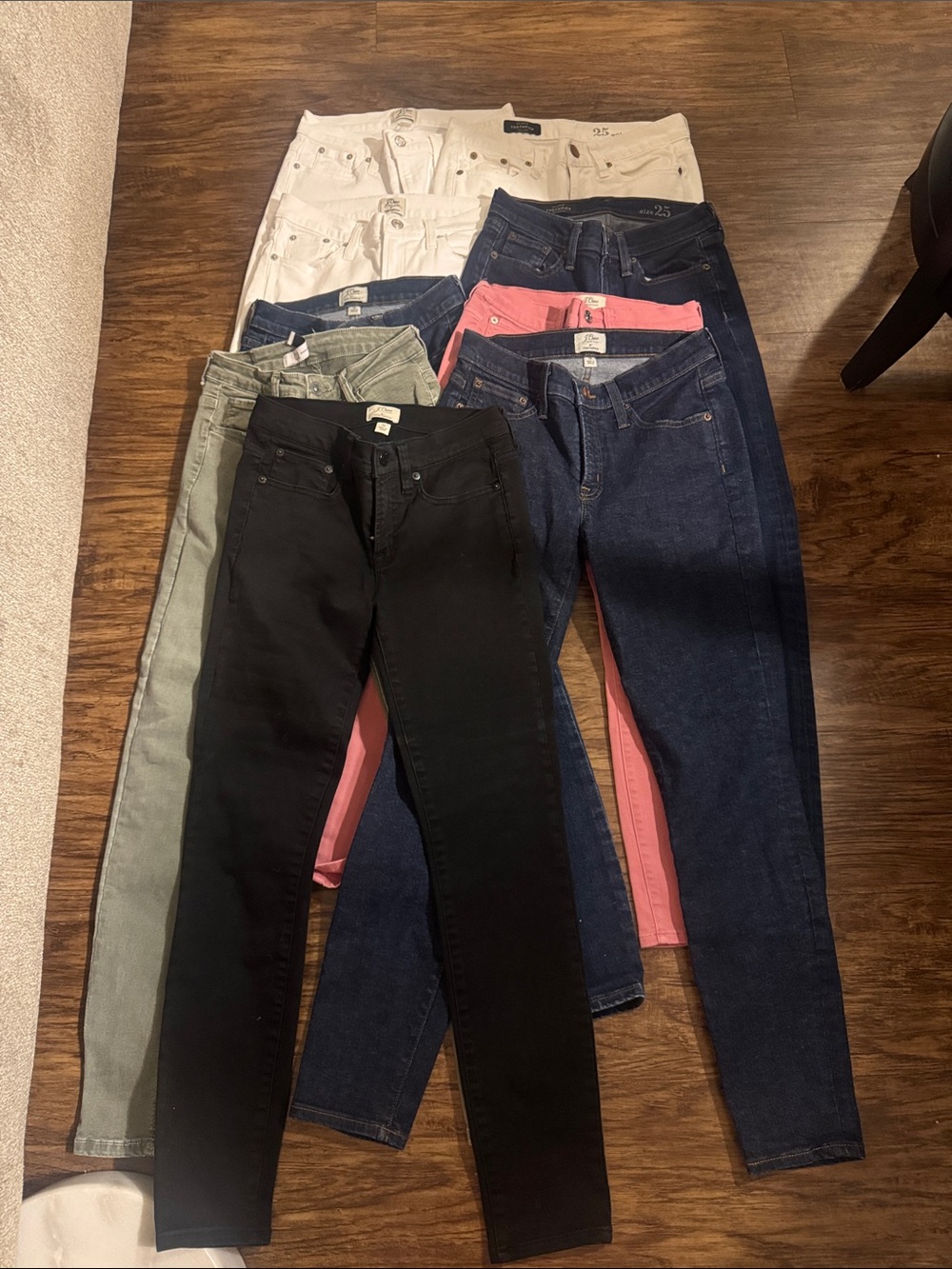 Bundle of 9 pairs of Jcrew jeans size 25